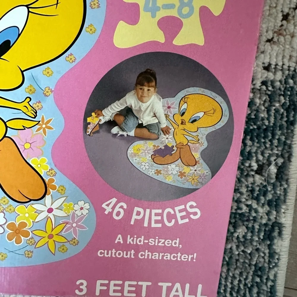 Vintage 90s Looney Tunes Tweety Bird Puzzle 3 FOOT Tall Life Size Puzzle Age 4-8